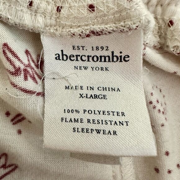 Abercrombie & Fitch Kids Size X- Large Cream Pjs‎ Moose Heads - Picture 7 of 10